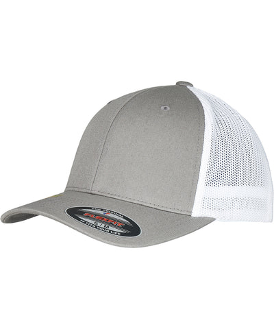 Flexfit trucker de malla reciclada (6511RM) | Grisceo/Blanco