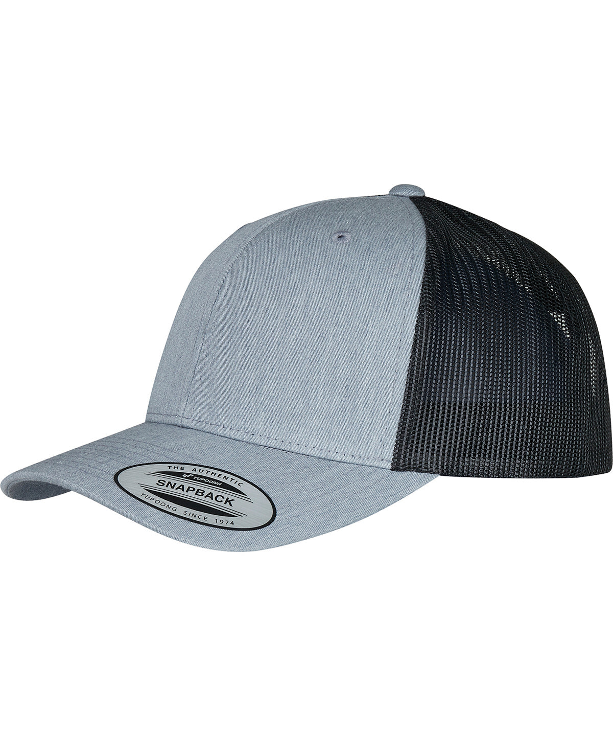 Gorra retro trucker de 2 tons (6606T) | Gris/Nègre