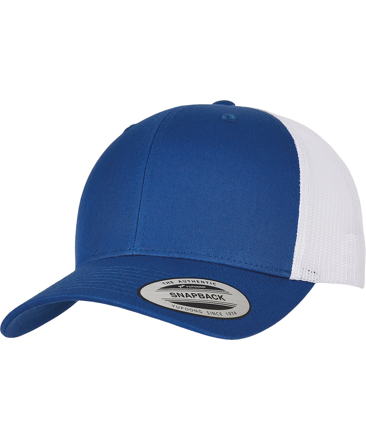 Gorra retro trucker de 2 tons (6606T) | Bleu Real/Blanco