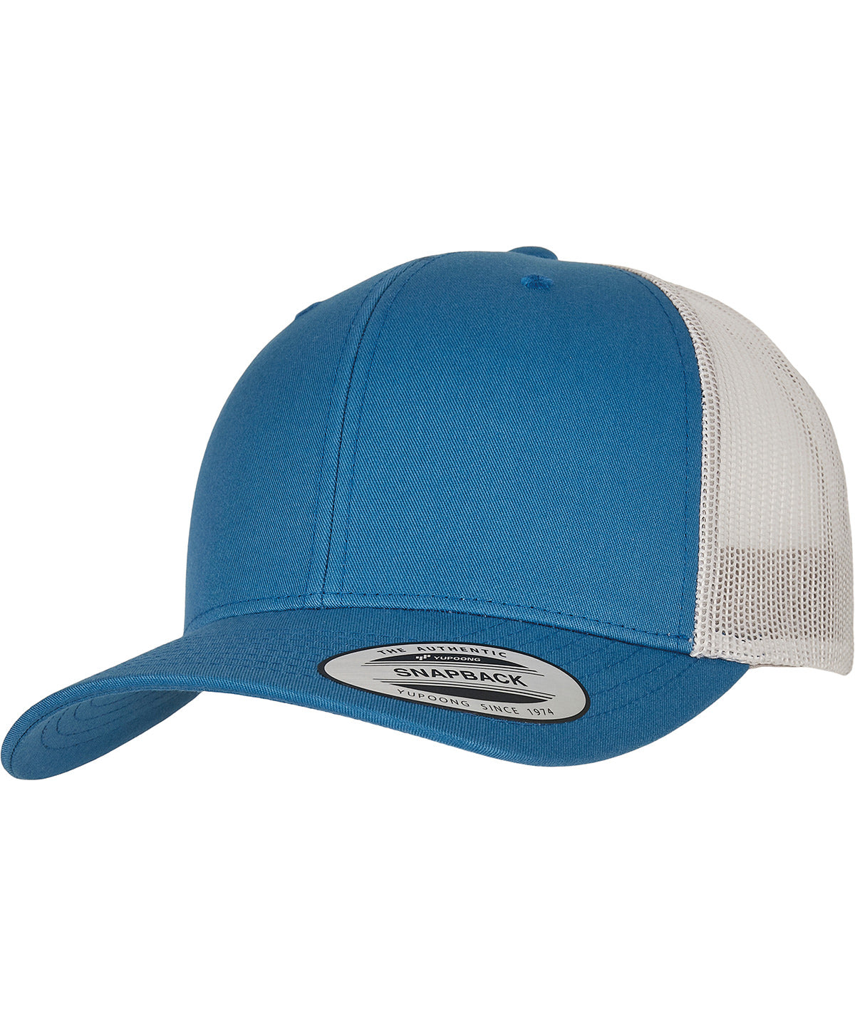 Gorra retro trucker de 2 tons (6606T) | Bleu Acero/Plata