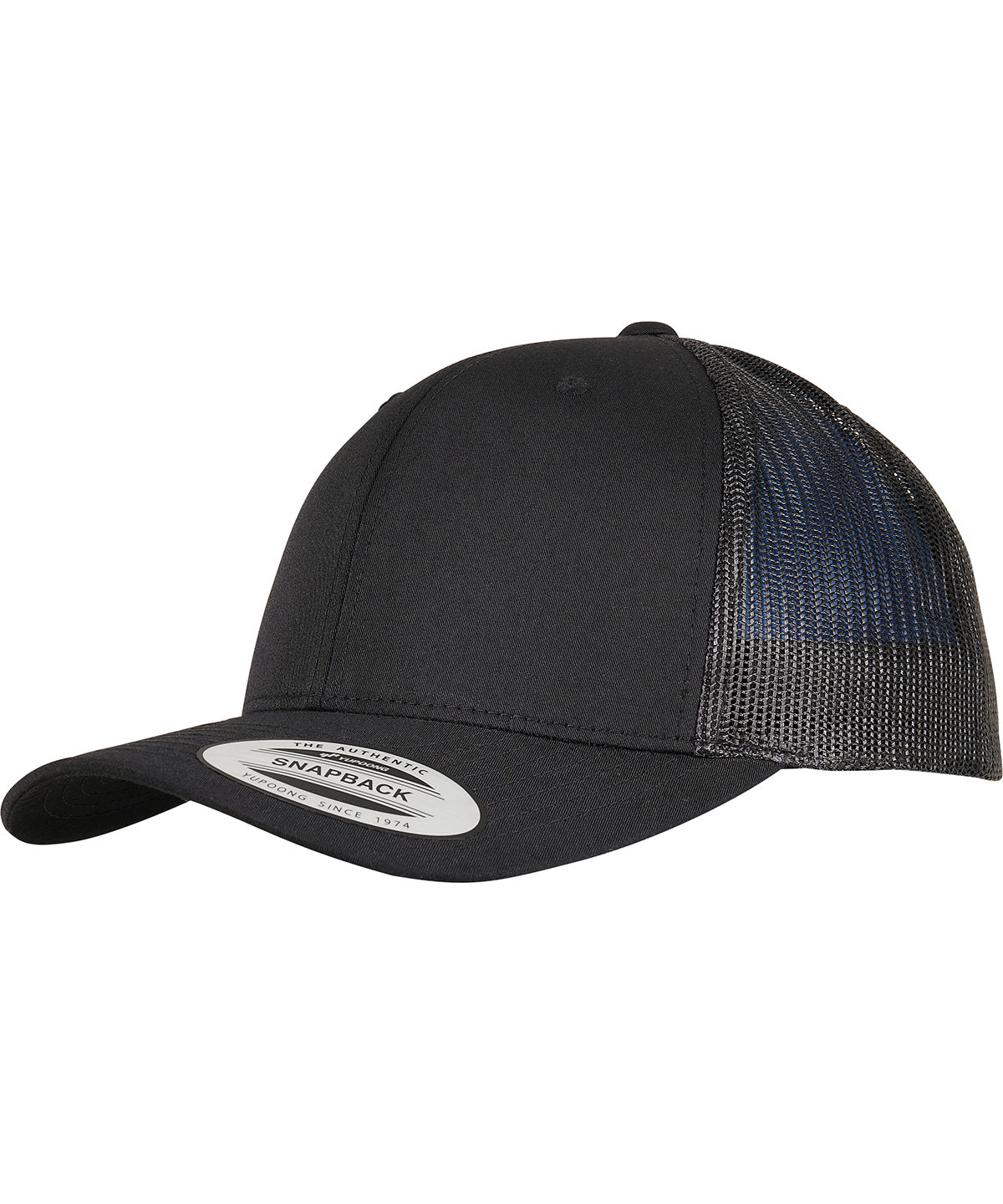 Trucker Cap aus recyceltem Polyester (6606TR) | Schwarz