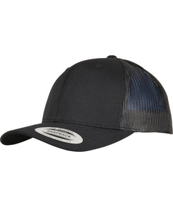Gorra de camionero de tejido de polister reciclado (6606TR) | Negro