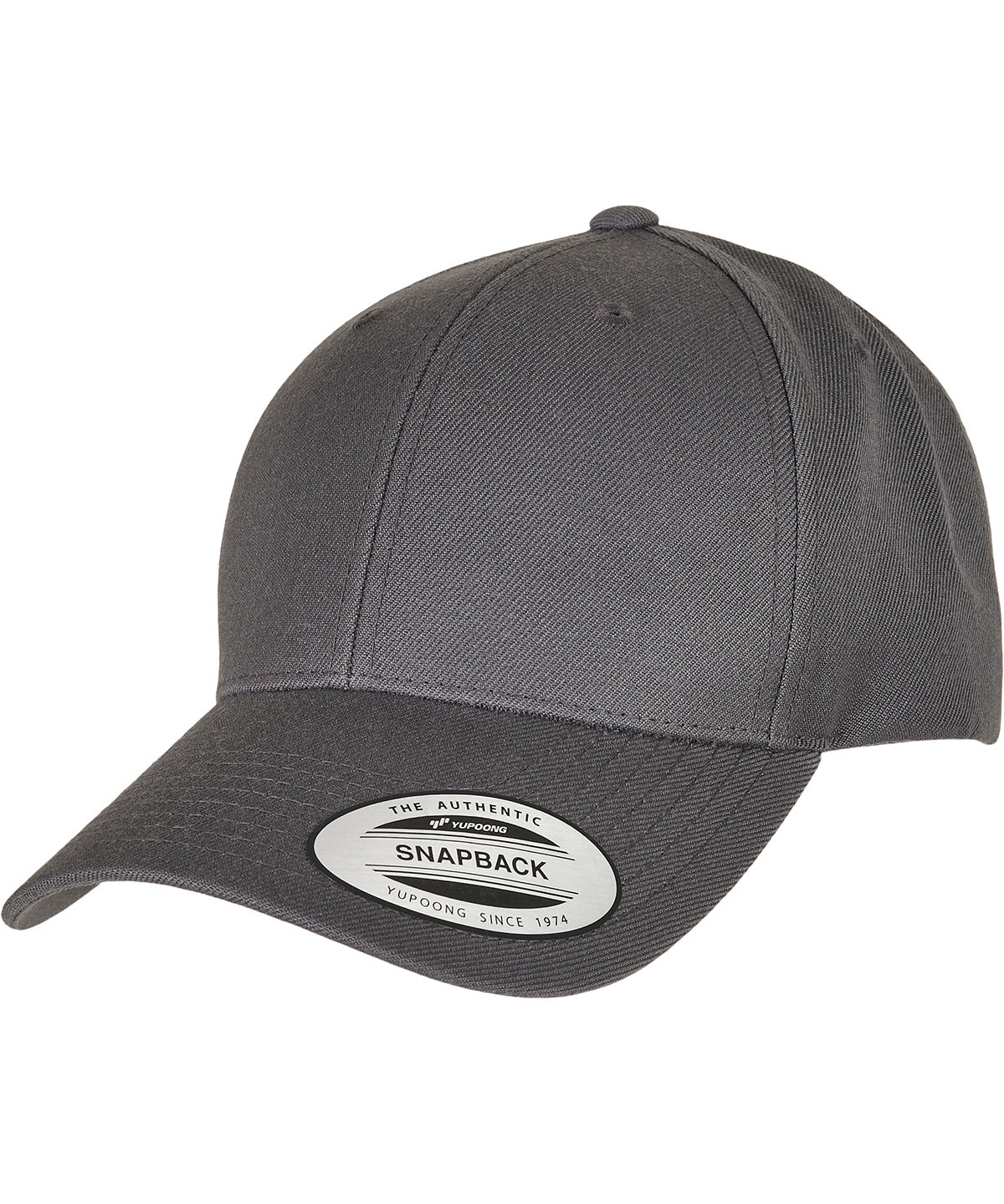 Premium Snapback Cap mit gebogenem Schirm (6789M) | Dunkelgrau