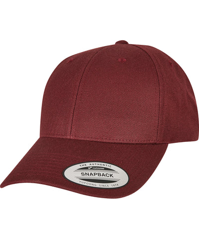 Gorra snapback premium con visera curva (6789M) | Granate