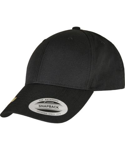 Gorra snapback de sarga de polister reciclado (7706RS) | Negro